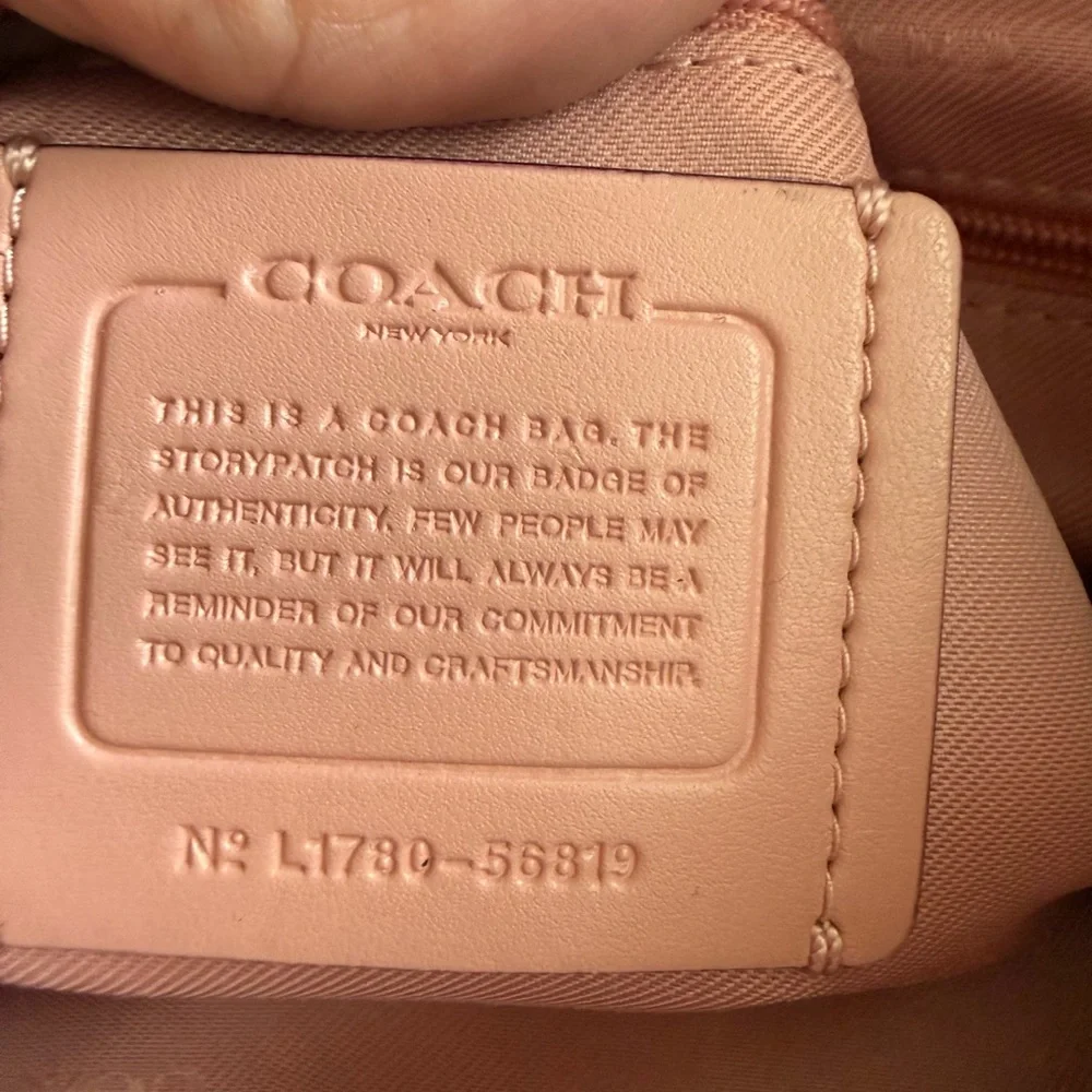 Coach Chelsea Pink Pebble Leather Shoulder / Crossbody Bag with Silver Hardware